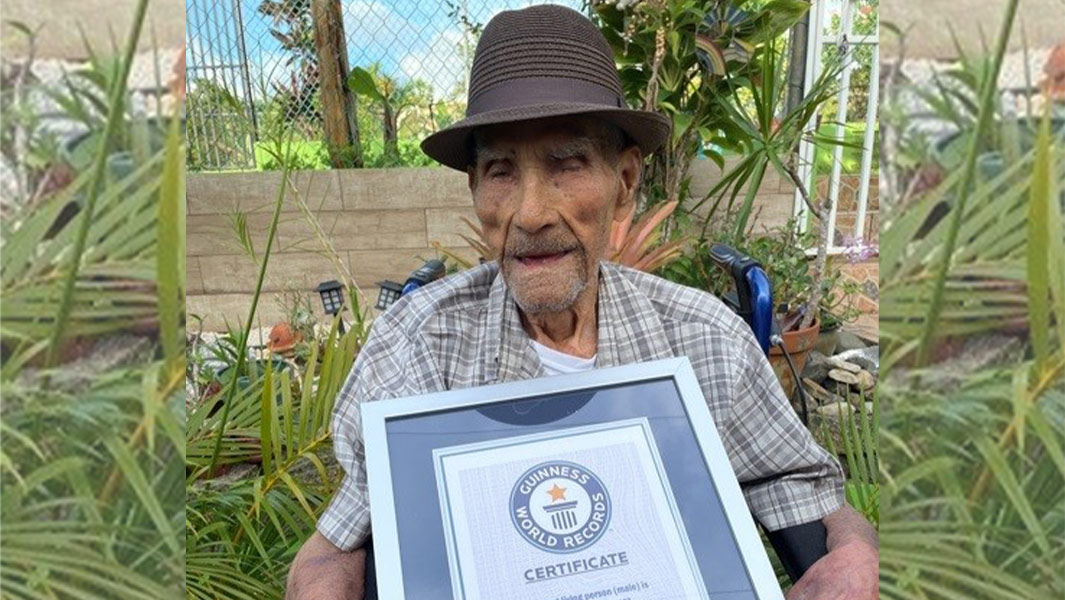  A pessoa mais velha do mundo a viver (homem) morreu com uma idade de 113 anos