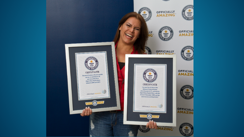 Guinness Wolrd Records honra a estrela da música latina Olga Tañón por sua carreira repleta de êxitos