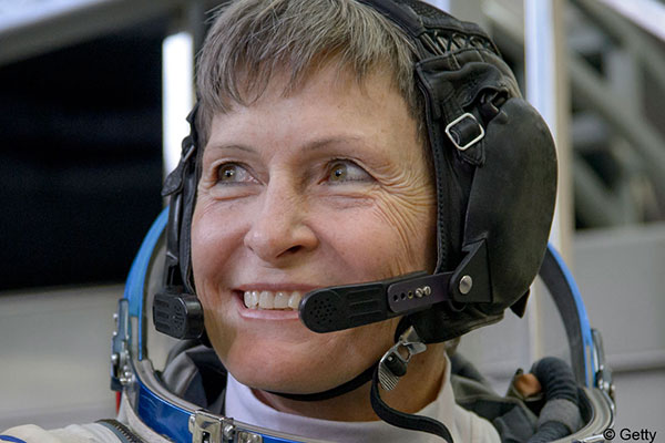 Peggy Whitson smiling