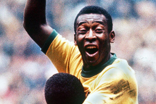 Pelé celebrating