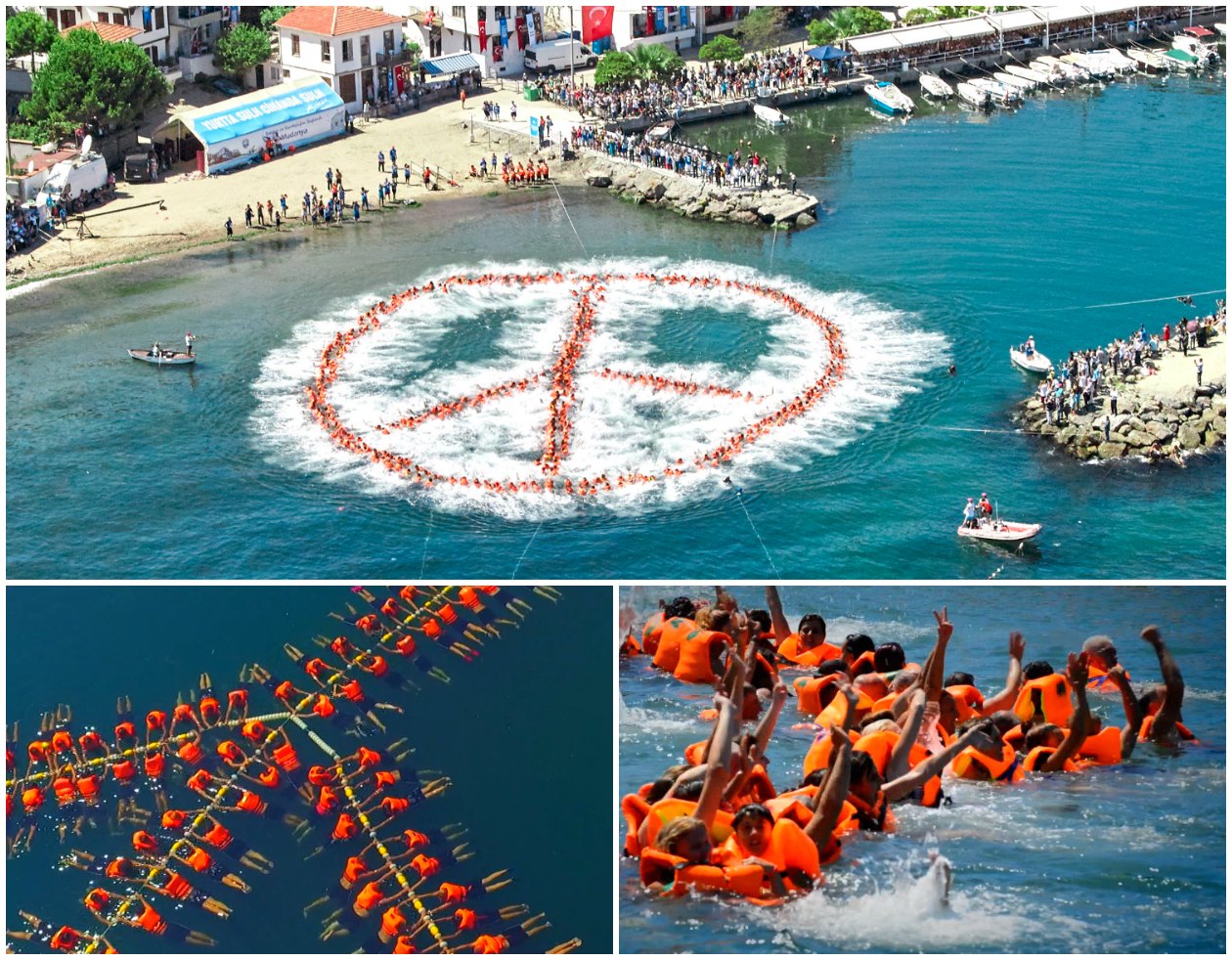 Largest floating human logo / image | Guinness World Records